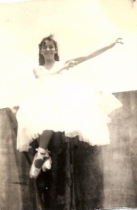 (Mom-age unknown), Posing with her Beautiful Mid-length Ballet Tutú